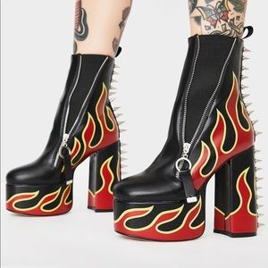 GRILLZ FLAME BOOTIES